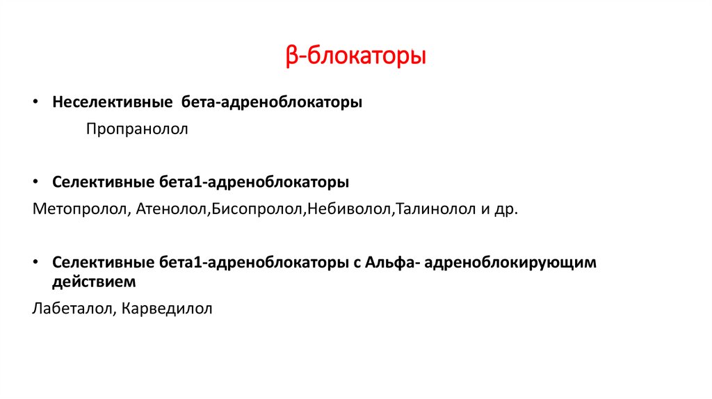 β-блокаторы