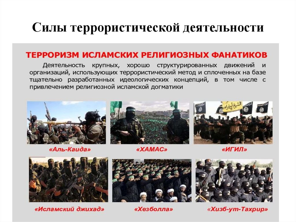 Силы террористической деятельности