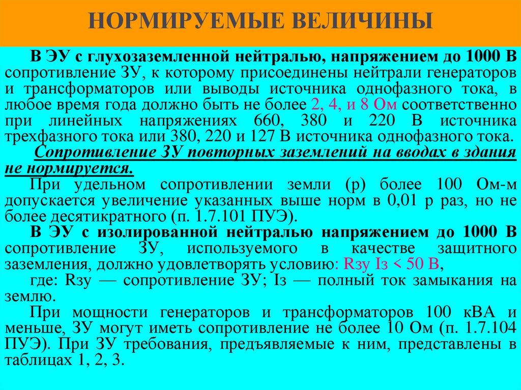 НОРМИРУЕМЫЕ ВЕЛИЧИНЫ