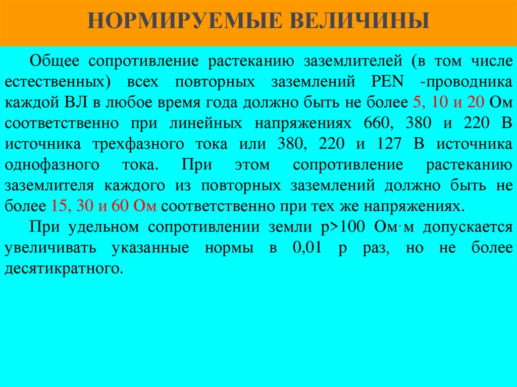 НОРМИРУЕМЫЕ ВЕЛИЧИНЫ