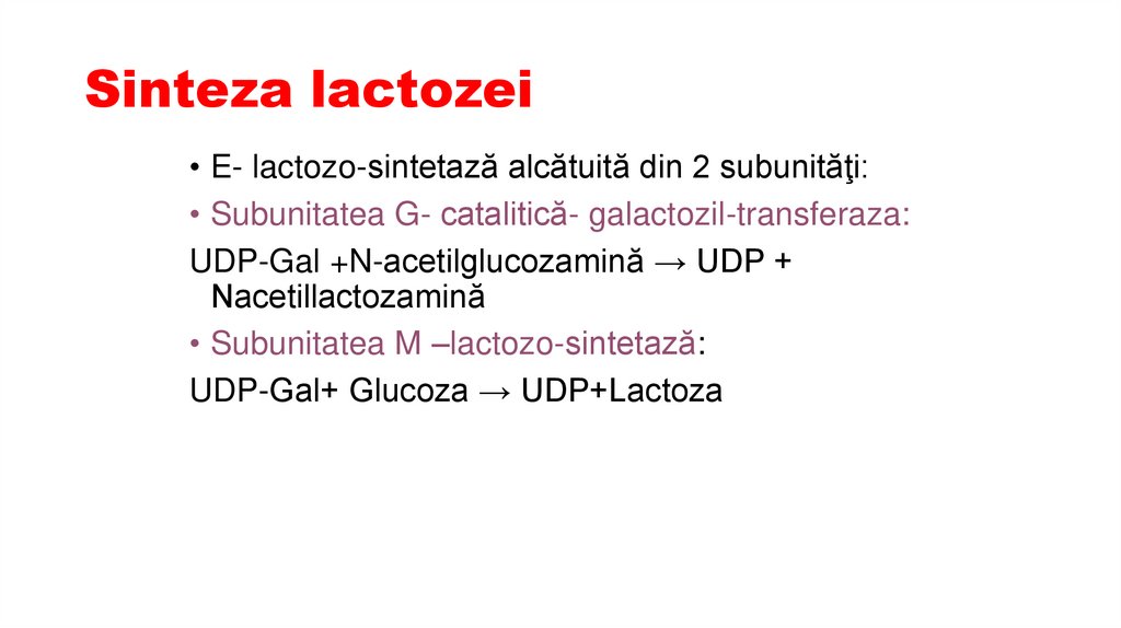 Sinteza lactozei