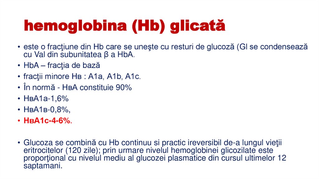 hemoglobina (Hb) glicată