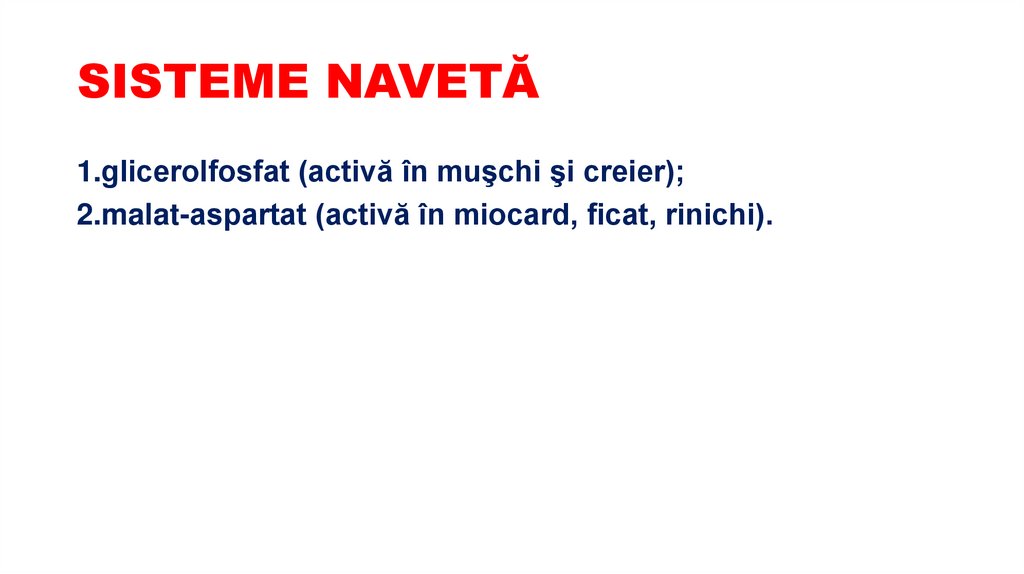 SISTEME NAVETĂ