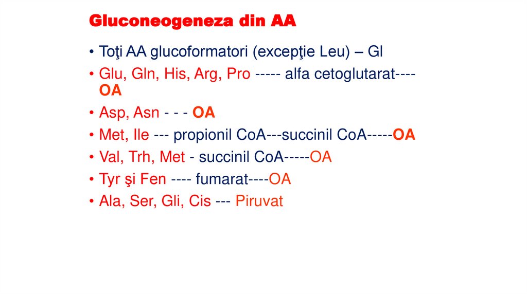 Gluconeogeneza din AA