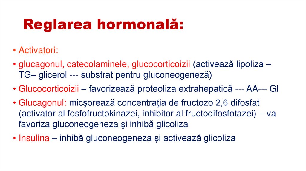 Reglarea hormonală: