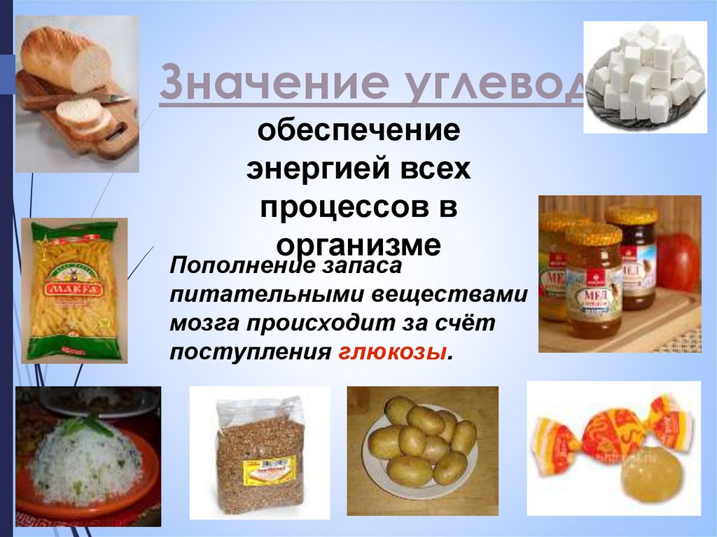 Значение углеводов