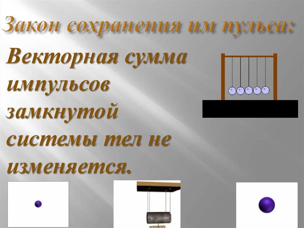 Закон сохранения им пульса: