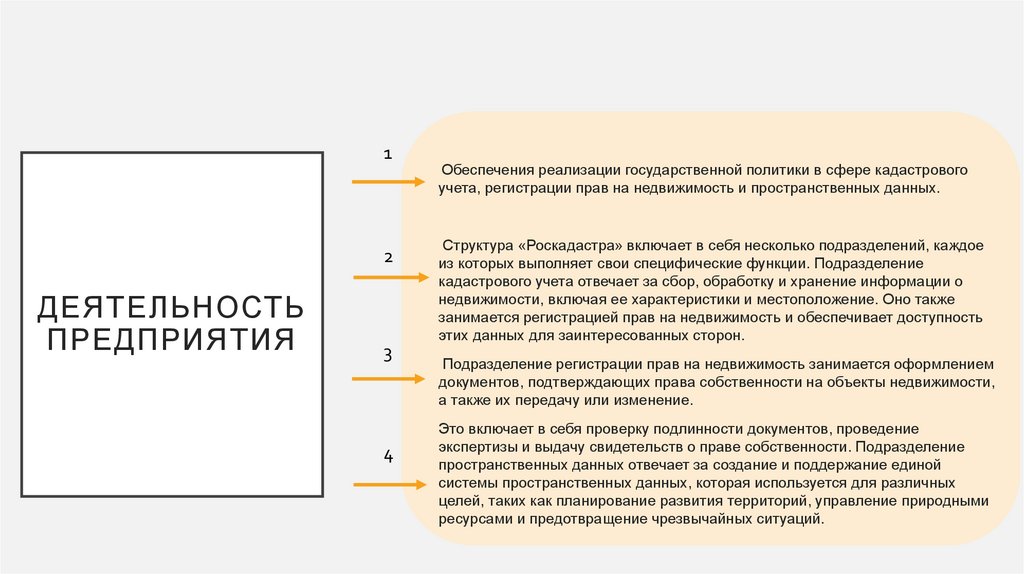 Деятельность предприятия