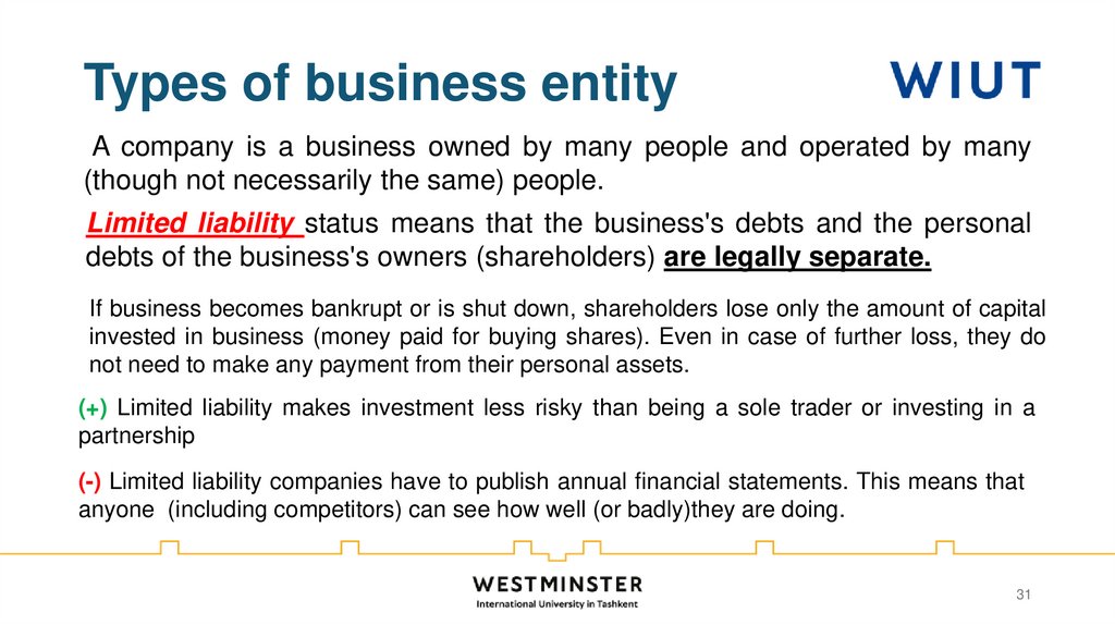 Types of business entity