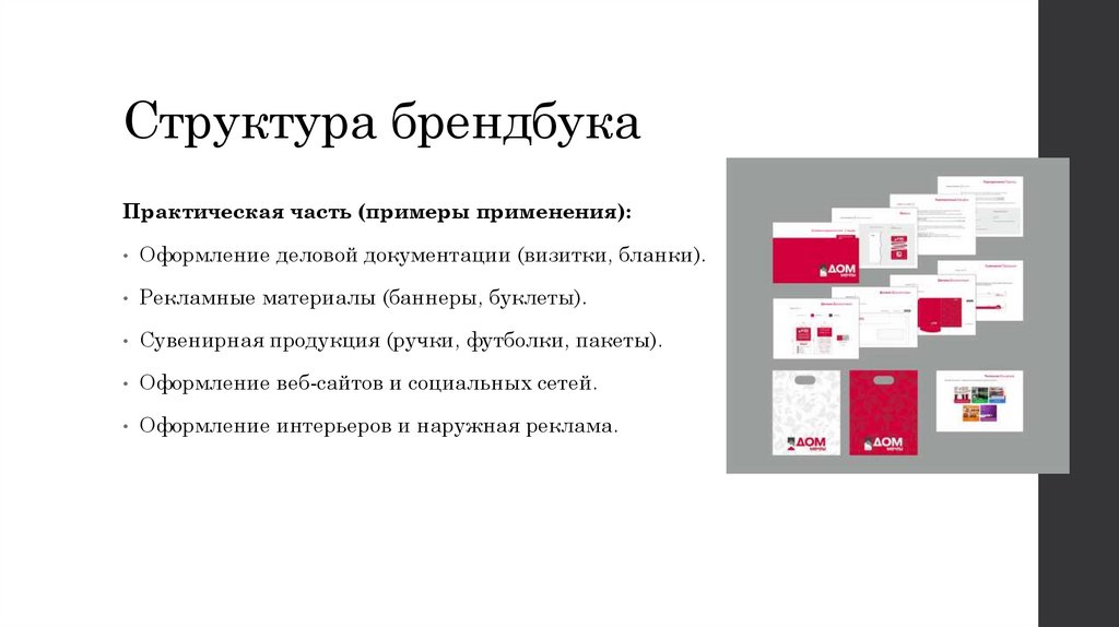 Структура брендбука