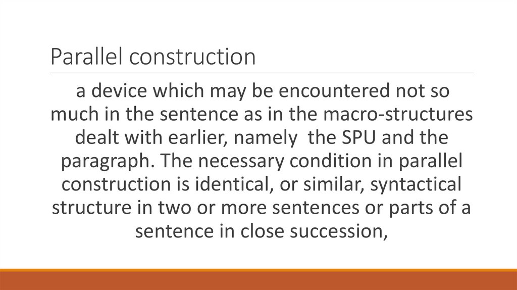 Parallel construction