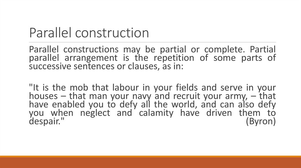 Parallel construction