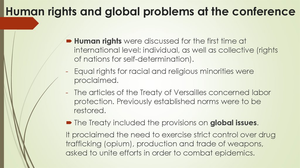 Human rights and global problems at the conference