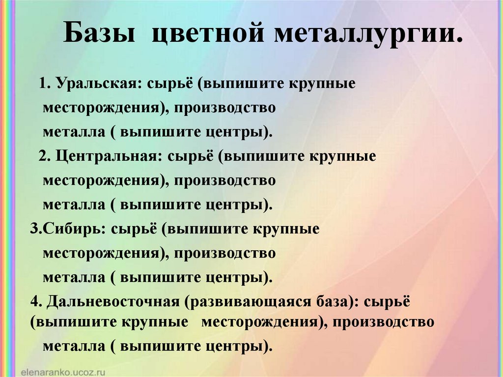 Металлургические базы России