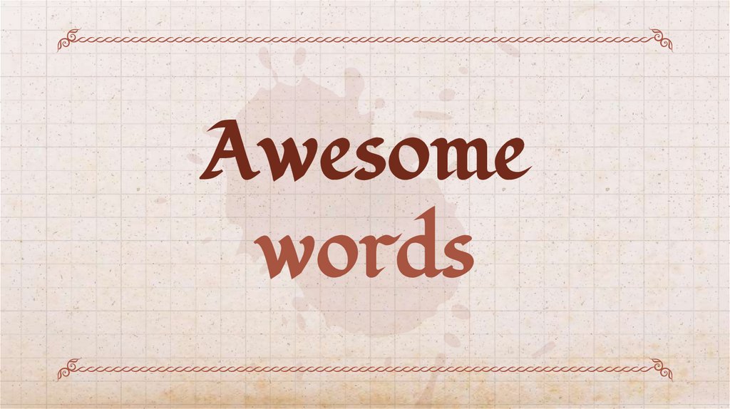 Awesome words