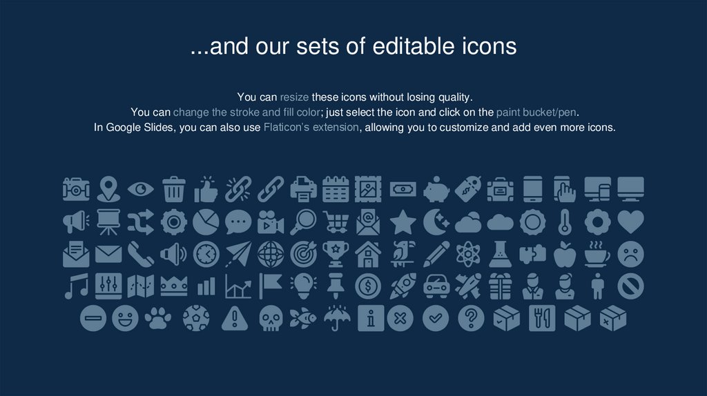 ...and our sets of editable icons