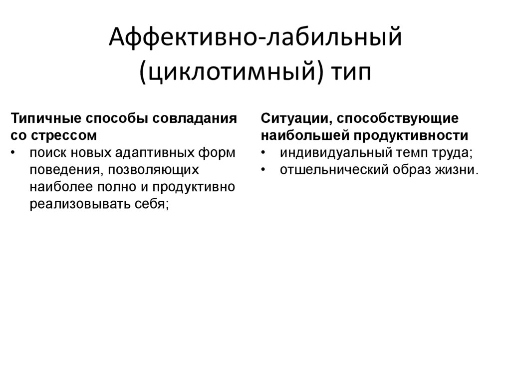 Аффективно-лабильный (циклотимный) тип