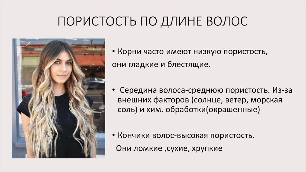 ПОРИСТОСТЬ ПО ДЛИНЕ ВОЛОС