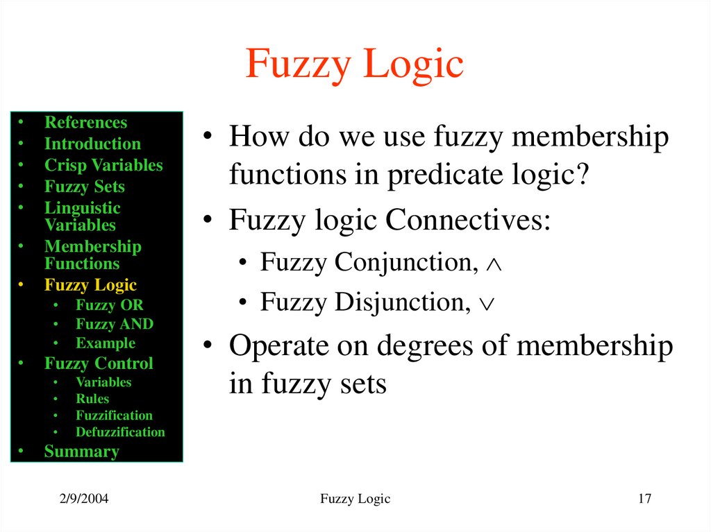 Fuzzy Logic