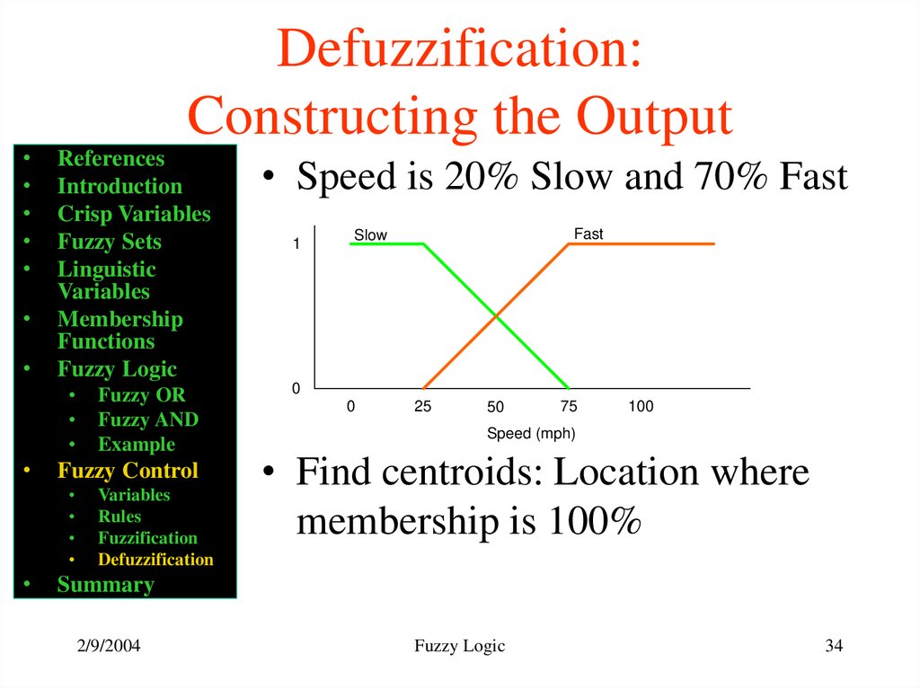 Defuzzification: Constructing the Output