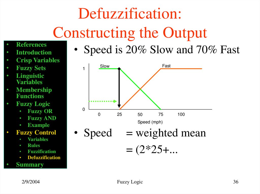Defuzzification: Constructing the Output