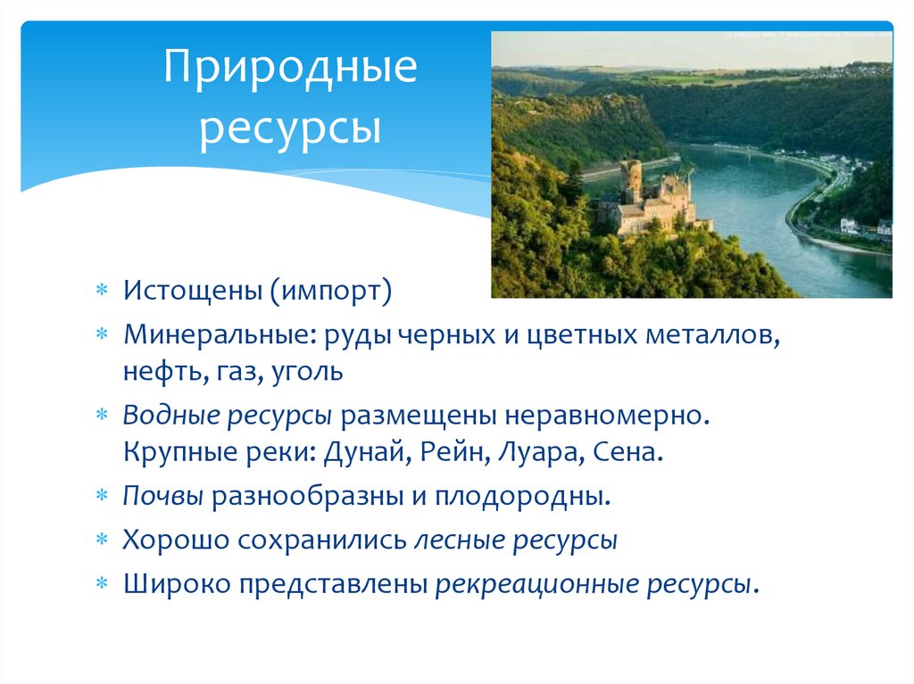 Природные ресурсы