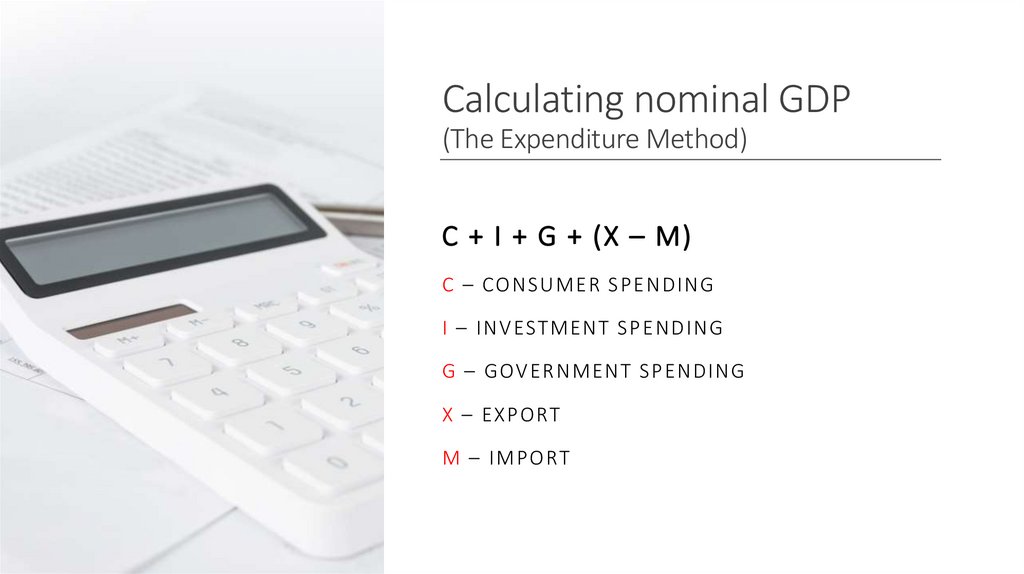 Calculating nominal GDP (The Expenditure Method)