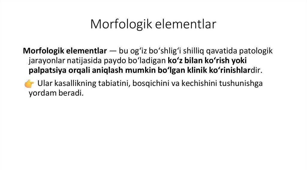 Morfologik elementlar