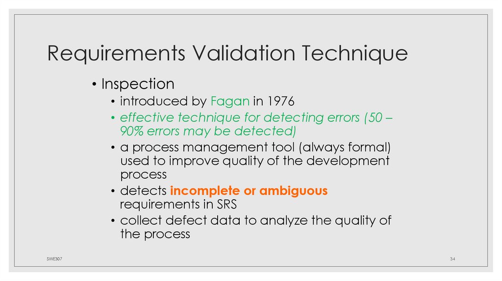 Requirements Validation Technique