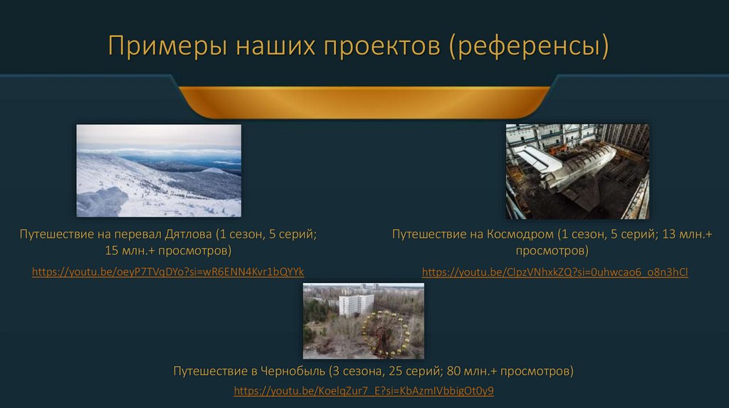 Примеры наших проектов (референсы)