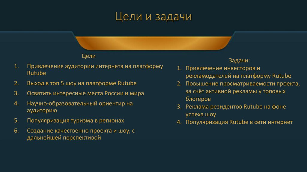 Цели и задачи