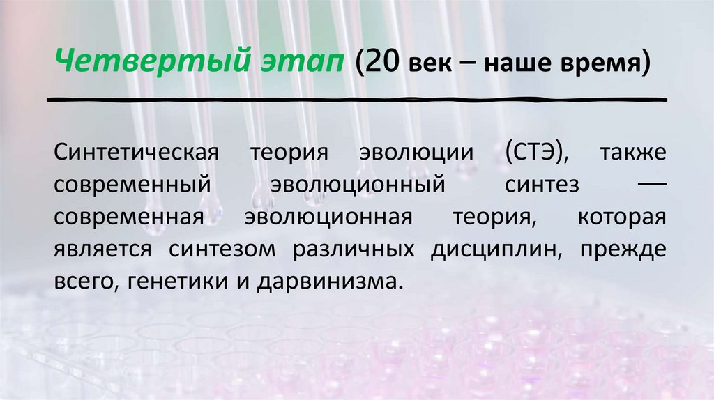 Четвертый этап (20 век – наше время) 