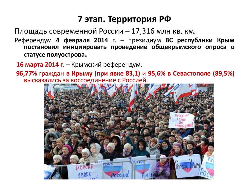 7 этап. Территория РФ