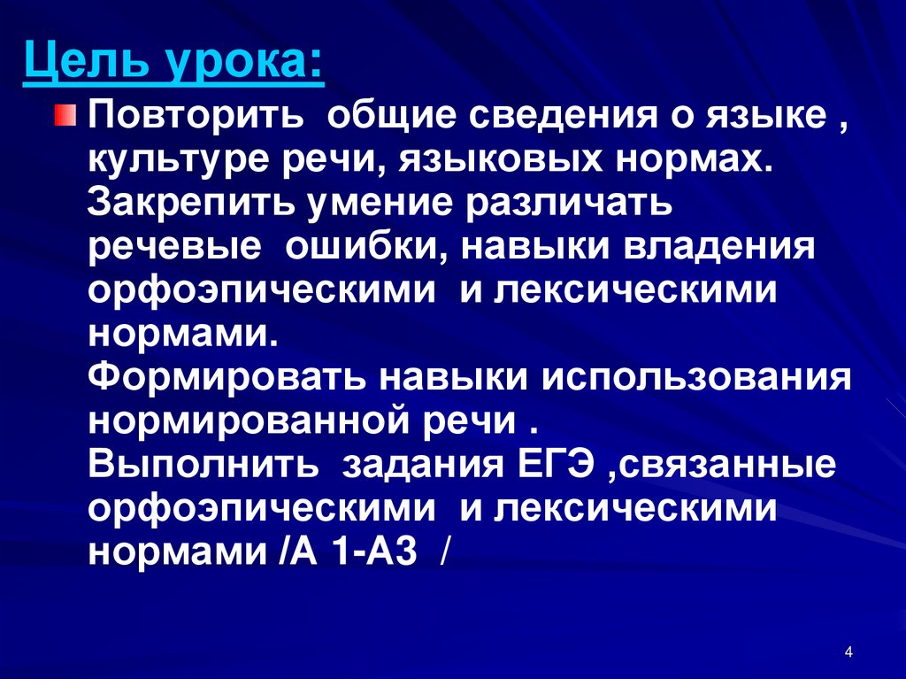 Цель урока: