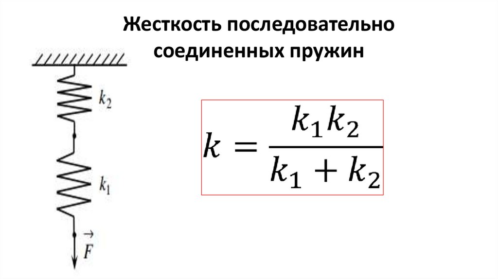 Жесткость последовательно соединенных пружин