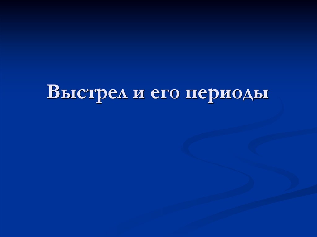 Выстрел и его периоды