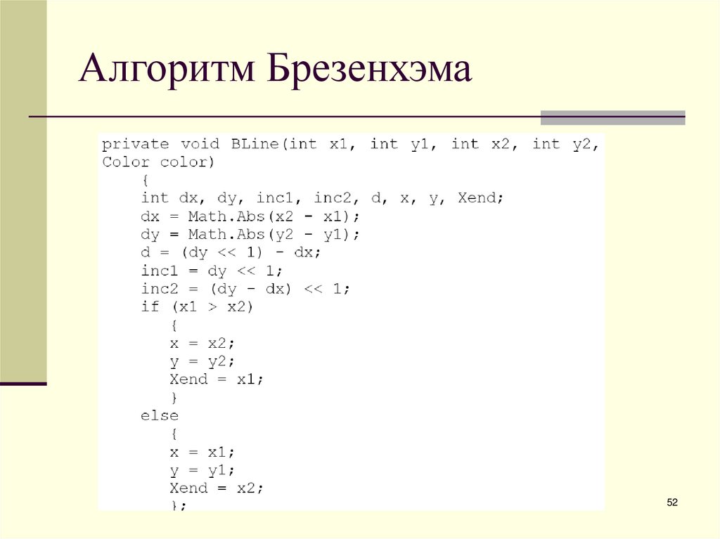 Алгоритм Брезенхэма