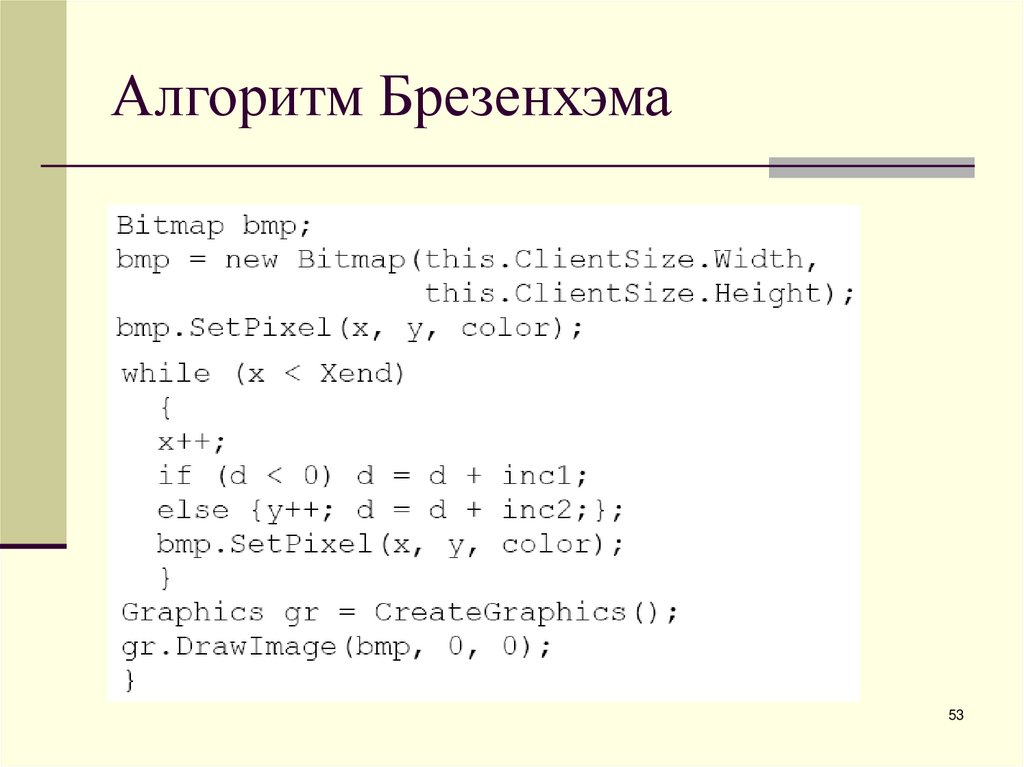 Алгоритм Брезенхэма