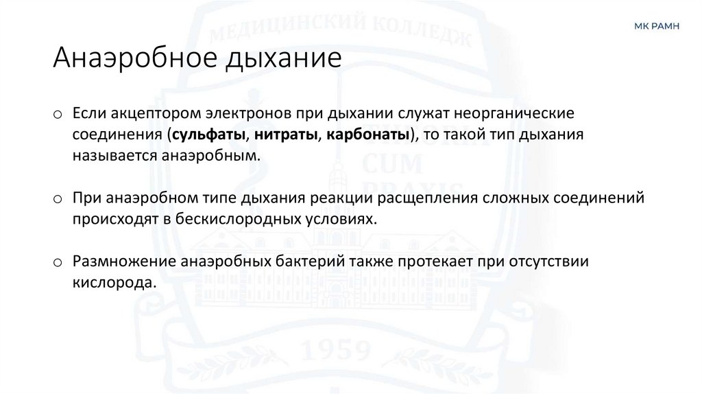 Анаэробное дыхание