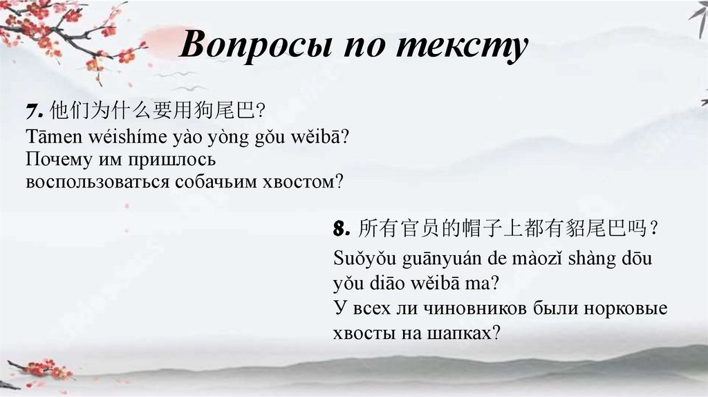 Вопросы по тексту