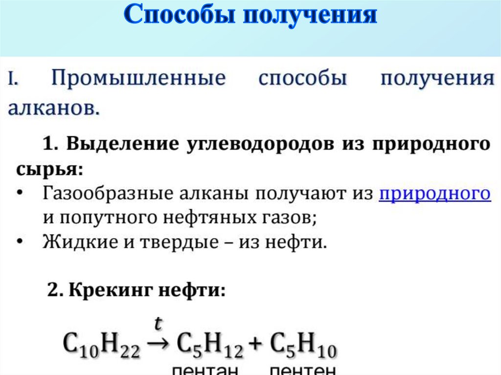 Способы получения