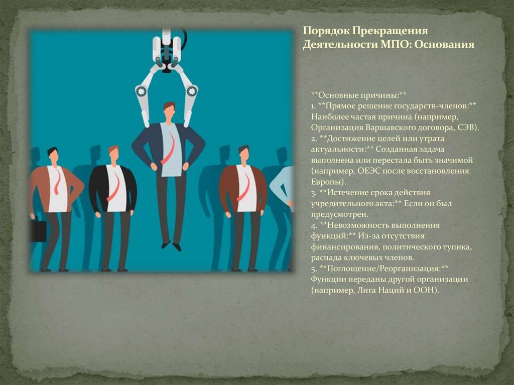 Порядок Прекращения Деятельности МПО: Основания