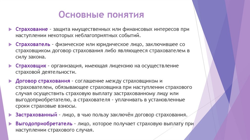 Основные понятия