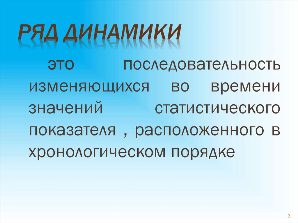 Ряд динамики