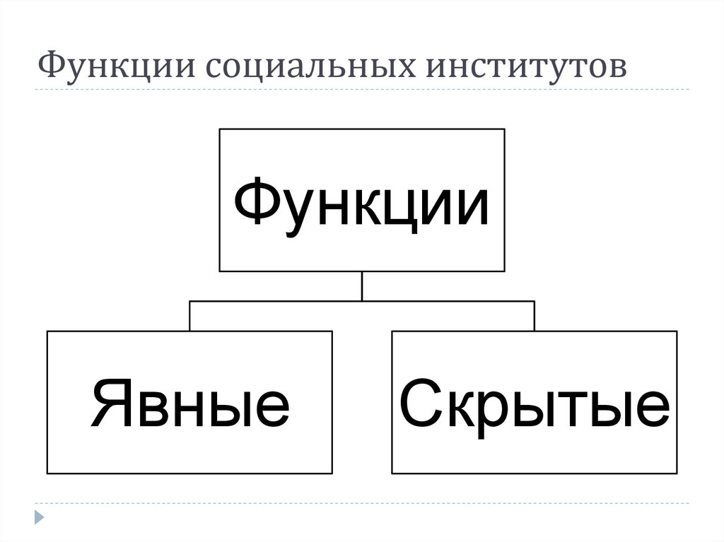 Функции социальных институтов