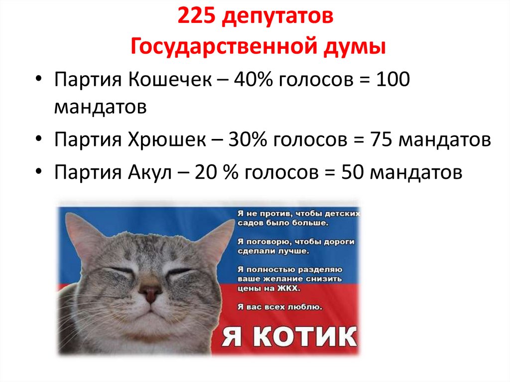 225 депутатов Государственной думы