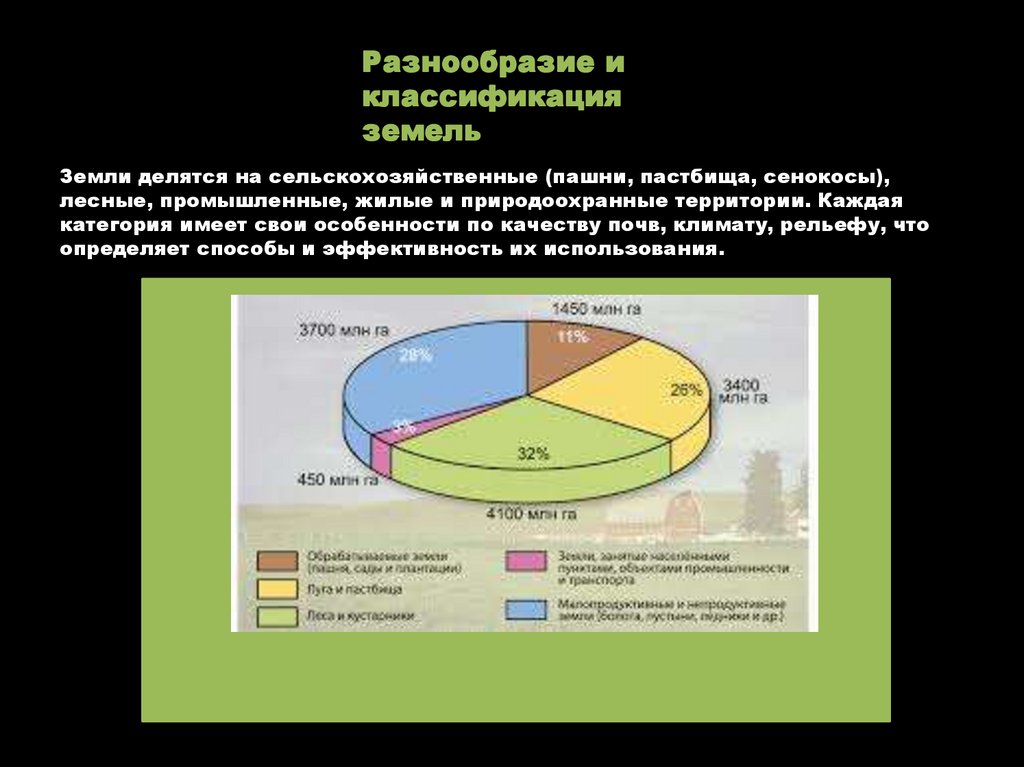 Разнообразие и классификация земель