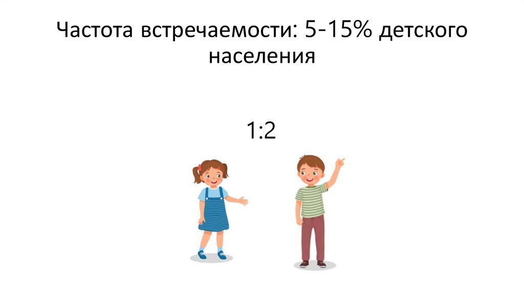 Частота встречаемости: 5-15% детского населения