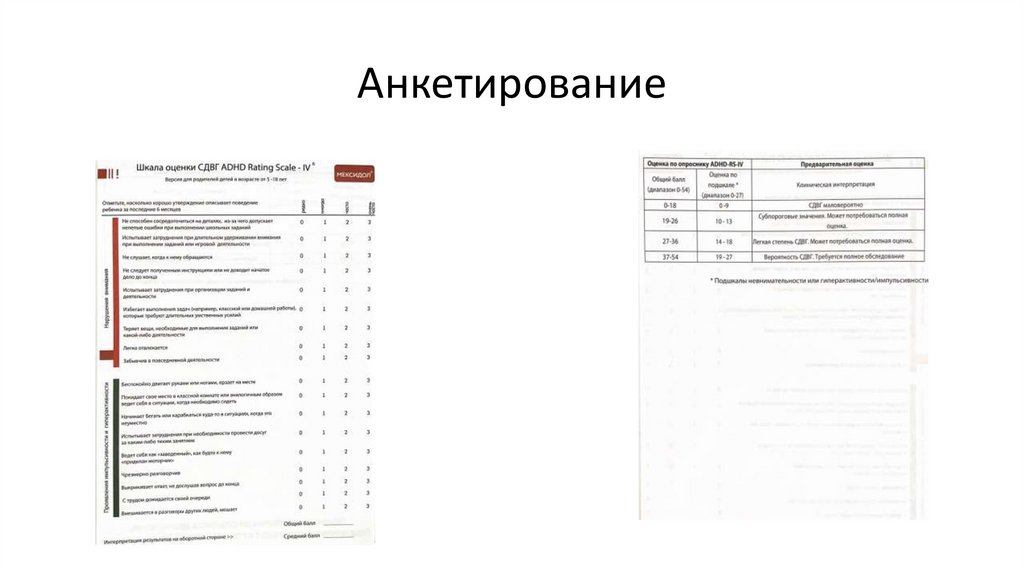 Анкетирование