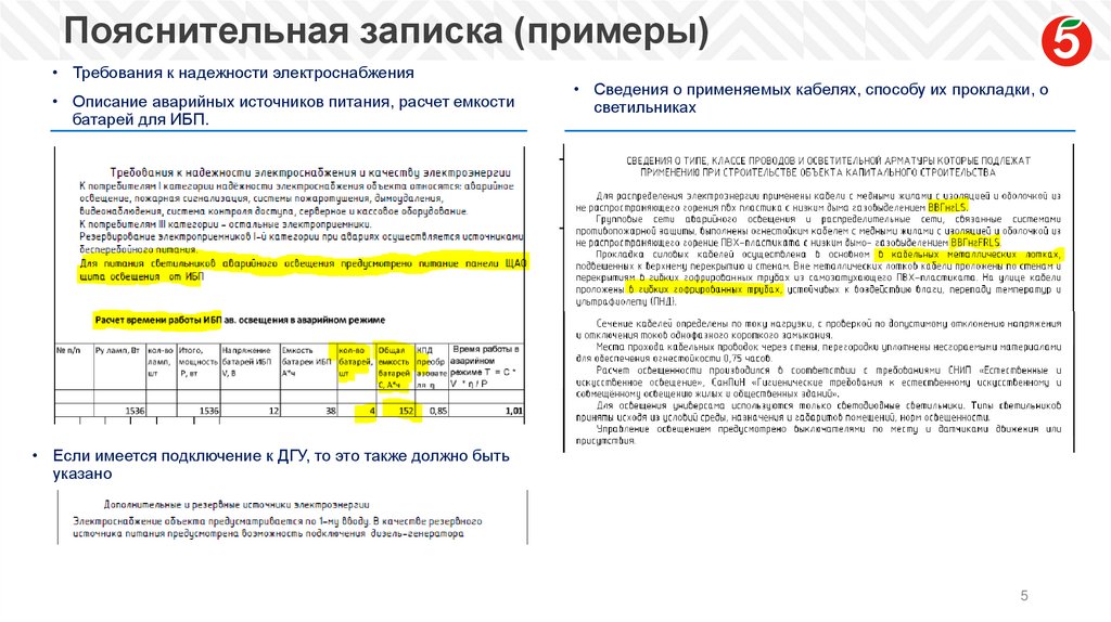 Пояснительная записка (примеры)